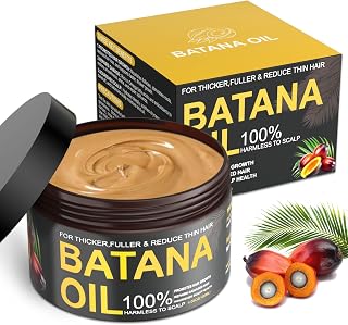 Batana Oil for Hair Growth, 100% Natural Pure Batana Oil Paste from Dr. Sebi Honduras, Prevents Hair Loss, Enhances Thickness, Organic Raw Scalp Mask for Women &amp; Men (4.05 Oz)