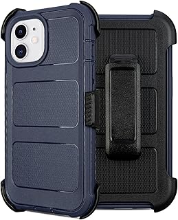 Saiboro for iPhone 11 Belt Clip Case Holster,Shockproof Heavy Duty Rugged with Stand Defender Anti-Drop,2 Layers of Sturdy for iPhone Case 11,for Protective iPhone 11 Case Defender Belt Blue