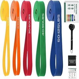 Resistance Bands,Exercise Bands,Workout Bands,Resistance Bands Set for Legs,Pull Up Bands,Stretch Bands for Exercise,Muscle Training, Physical Therapy, Shape Body, Men Women