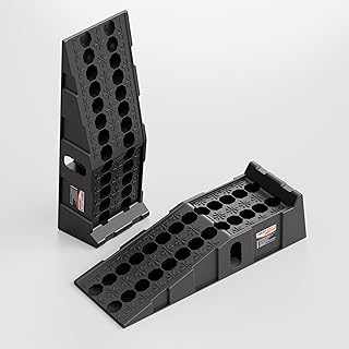 TOWKING 16000lb Car Ramps for Oil Changes,11.1" Max Wide Path for SUV&Truck | Ideal for Vehicles with Wider Tires. Heavy Duty 7.1" Lift for Large SUVs & Trucks, 2 Pack