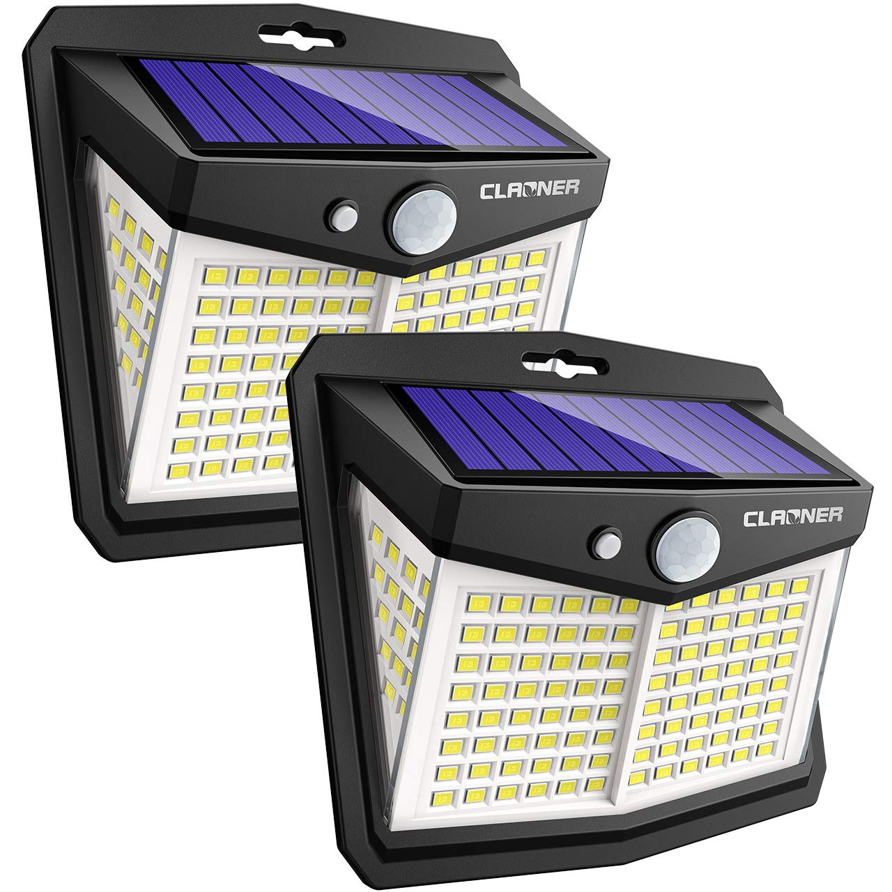 CLAONER Solar Powered Lights Outdoor, Upgraded Wireless 270° IP65 Solar Motion S