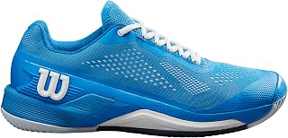 Wilson Uomini Rush PRO 4.0 AC Scarpe da Tennis Scarpa per Tutte Le Superfici Blu - Bianco 42 2/3