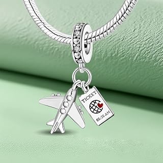 1Pc silver Fashionable Travel itinerary Charm Bead Fit for Women DIY Jewelry Making And Daily Outfit Matching Jewelry Decoration Gift For Mom