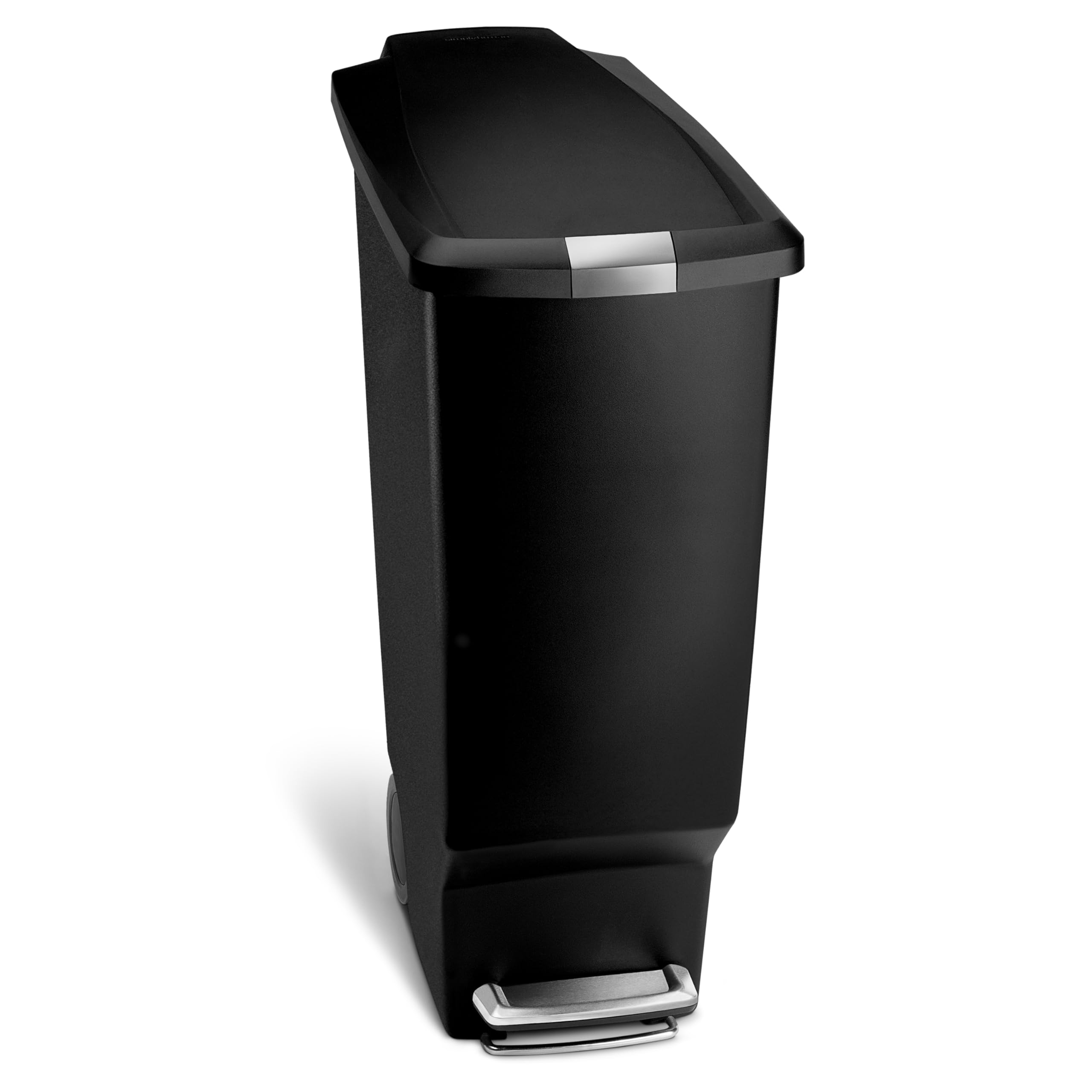 simplehuman 40 Liter / 10.6 Gallon Slim Kitchen Step Trash Can With Secure Slide