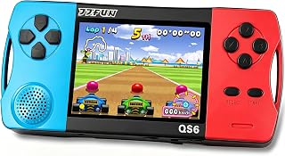 Handheld Retro Game Console for Kids Ages 4-12, Preloaded 216 Classic Mini Games, 3.5″ Large Screen, Rechargeable, Portable Arcade Video Game Gift for Boys Girls (Blue+Red)