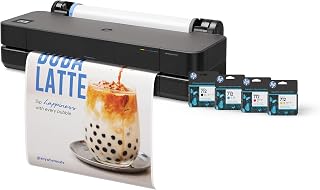 HP DesignJet T210 Large Format 24-inch Poster Printer, for Easy Poster & CAD Printing. Includes up to 1-Year of Ink (8AG32L) - New Model