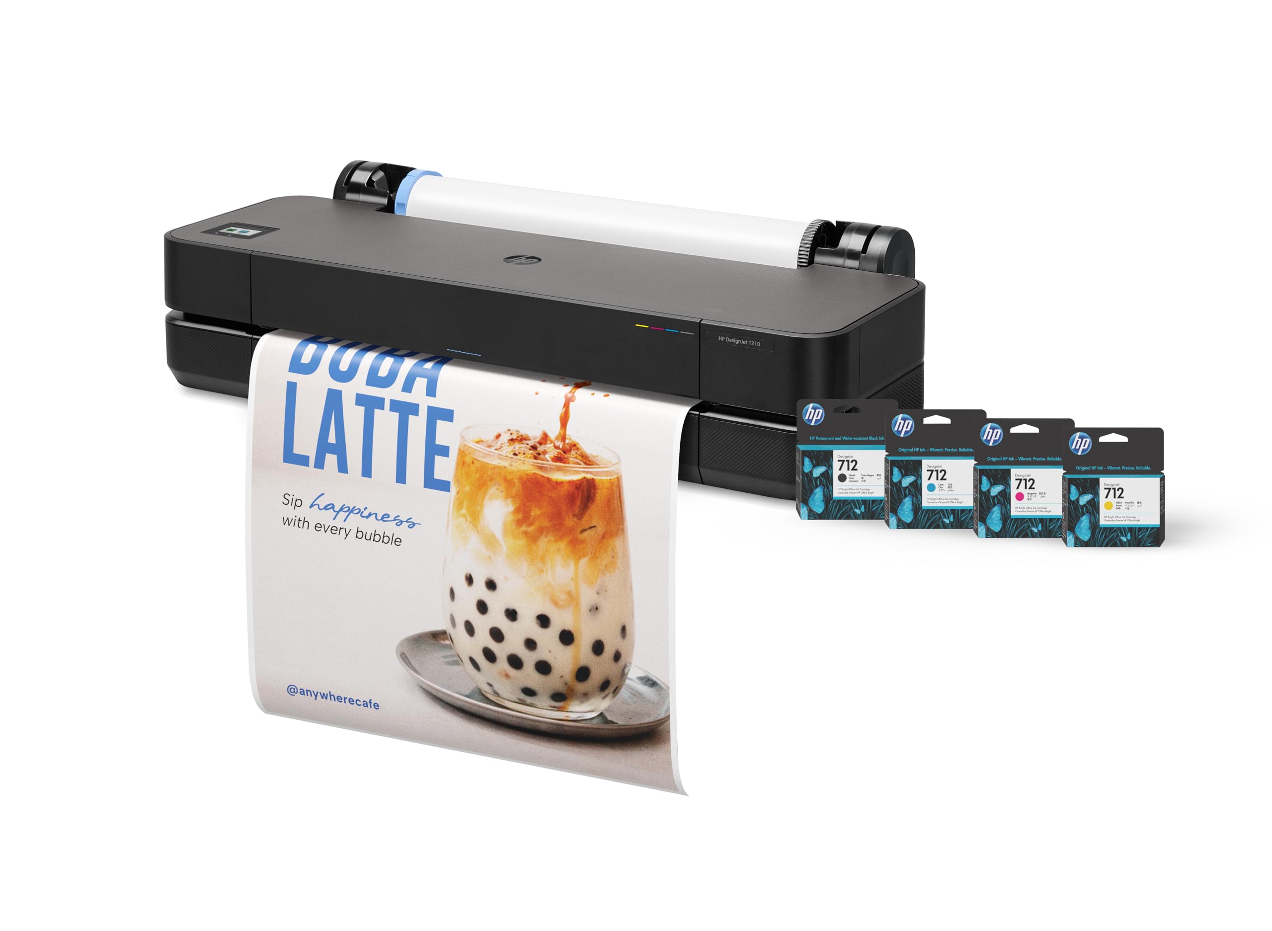 HP DesignJet T210 Large Format 24-inch Poster Printer, for Easy Poster & CAD Pri