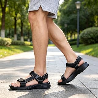 Mens Walking Sandals Arch Support Lightweight Summer Open Toe Athletic Hiking Outdoor Beach Water Sports