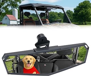 KEMIMOTO Centre Rear View Mirror Adjustable Wide-Angle Mirror with Stable | Compatible with CFMOTO UFORCE U10 Pro/Pro XL/600 & ZForce 950 Sport & Trail 2023-2026
