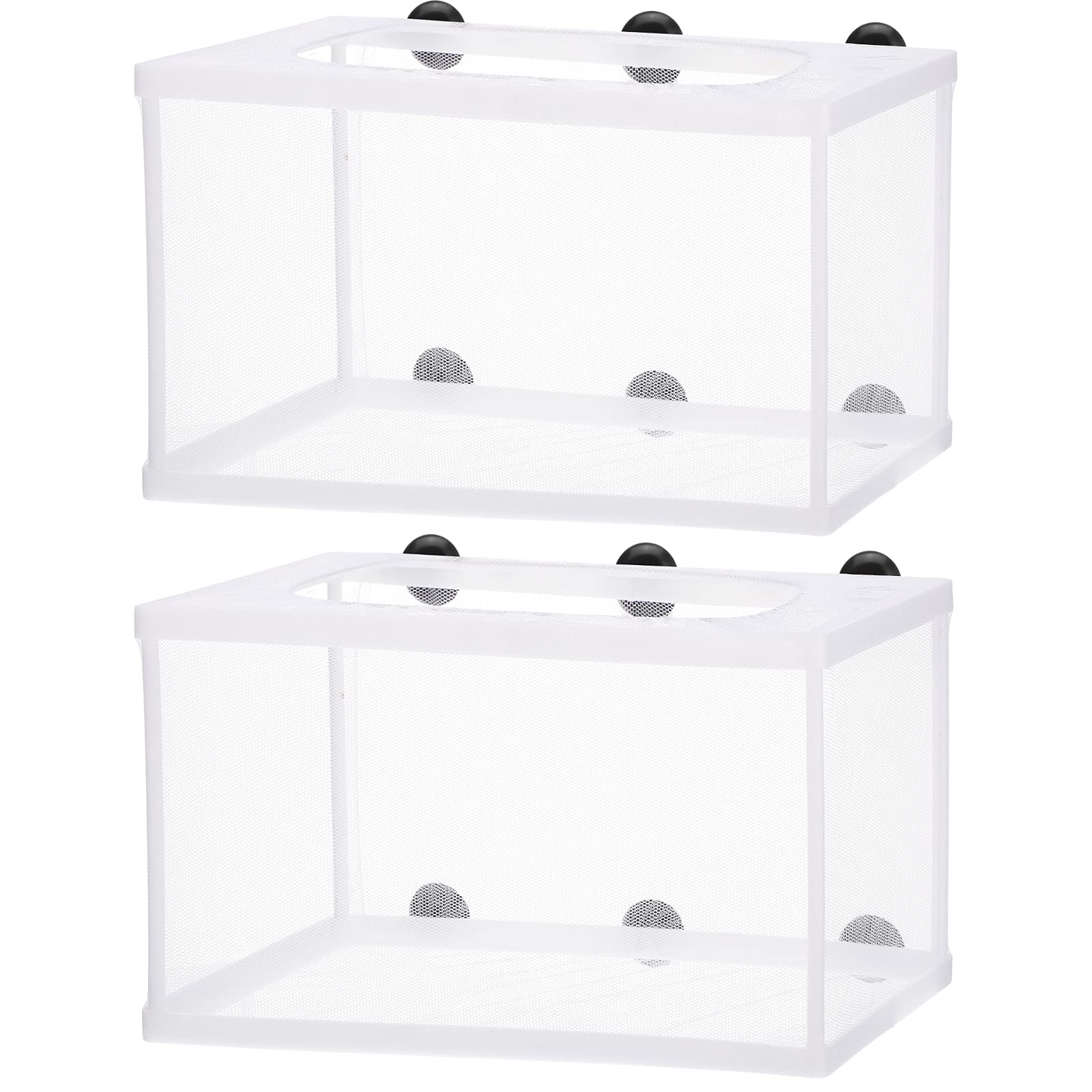Shappy 2 Pcs Fish Tank Breeder Net Mesh Breeder Box, Fish Tank Separator | Fry H