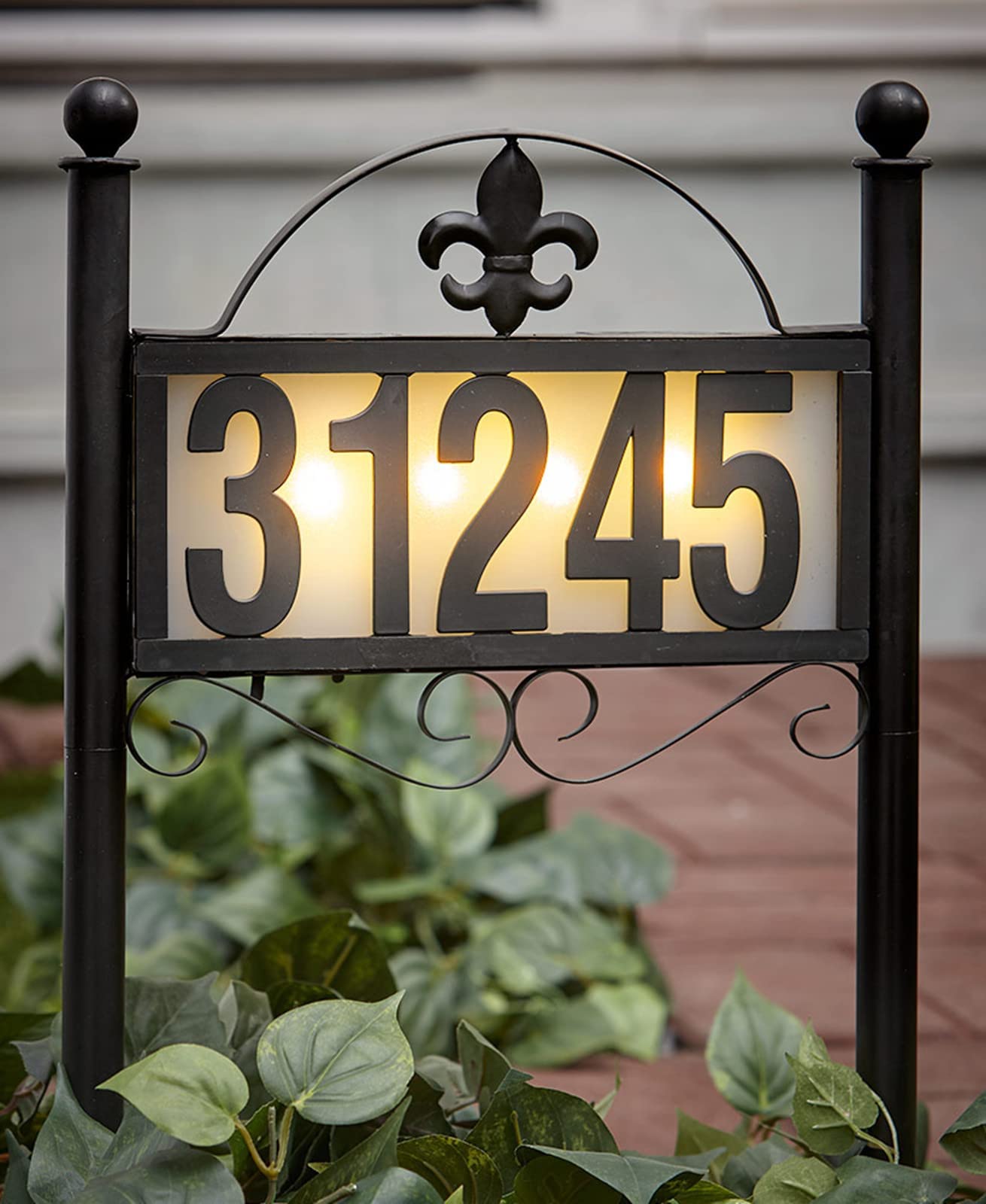 DoinMaster Metal Solar Address Signs for Yard | House Numbers for Outside | 50 N