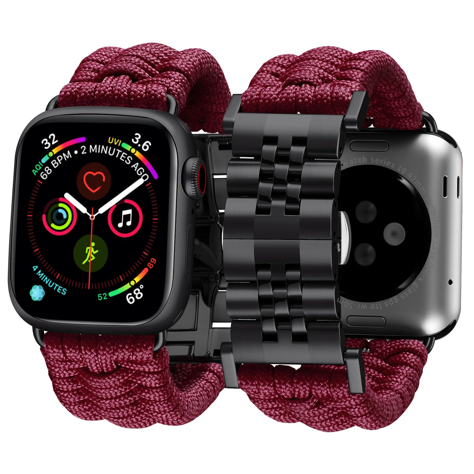 BINLUN Compatible with Apple Watch Band 49mm 46mm 45mm 44mm 42mm 41mm 40mm 38mm 