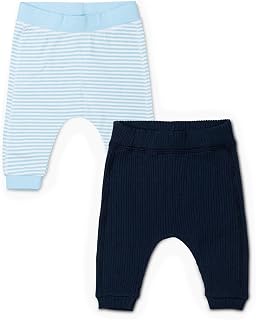 MONICA + ANDY Groove Pants, 100% Organic Baby Clothes for Boys, 2 Pack Pull On Baby Sweatpants