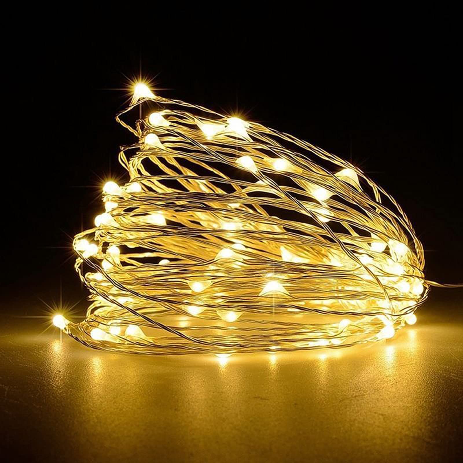Jsdoin Fairy Lights, 50 LED Battery Operated String Lights Copper Wire Light for