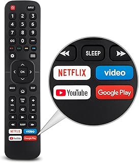 Universal for Hisense TV Remote Replacement | Fully Compatible with All Hisense Smart TVs | 1‑Year Warranty | Original Design with All Functional Buttons Intact