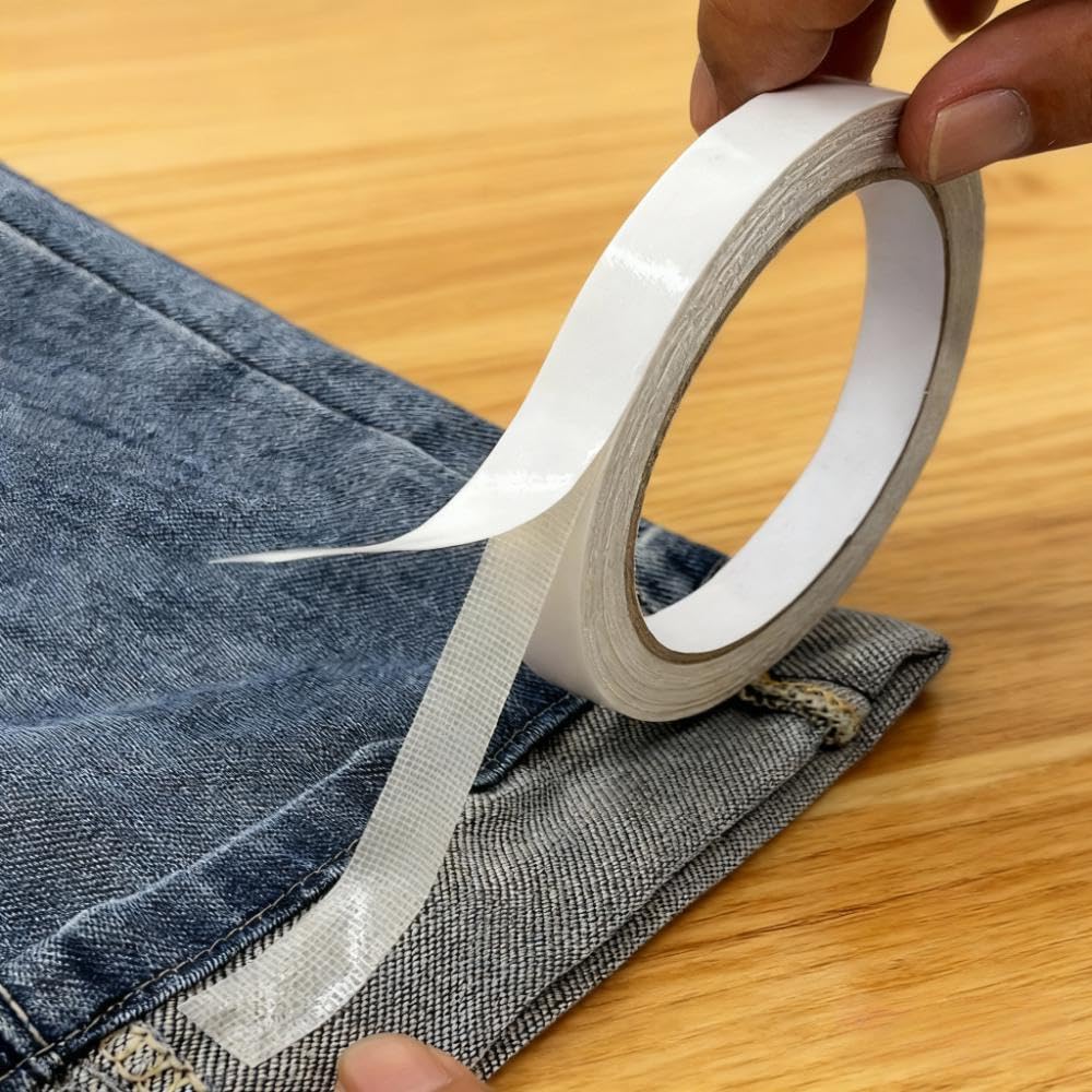 Hoacm Double Sided Tape for Clothes, 1/2'' x 40 FT Hemming Tape for Pants | No S