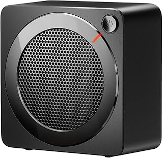 Gaiatop Mini Space Heater, 500W Fast Heating Portable Desk Electric Heater | Lightweight PTC Ceramic, 2 Seconds Heater, Overheating, 45° Tip-Over Protection, Indicator Light, Quiet for Office Home Black