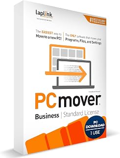 Laplink PCmover Business Standard - PC to PC Migration Software - 1 Use - Automatically Migrate New PCs - Reduce IT effort while saving time & budget