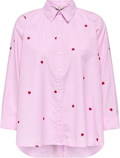 ONLY Women's Onlnew Lina Grace Str Emb Shirt WVN Noos Onlnew Lina Grace Str Emb Shirt WVN Noos (Pack of 1)