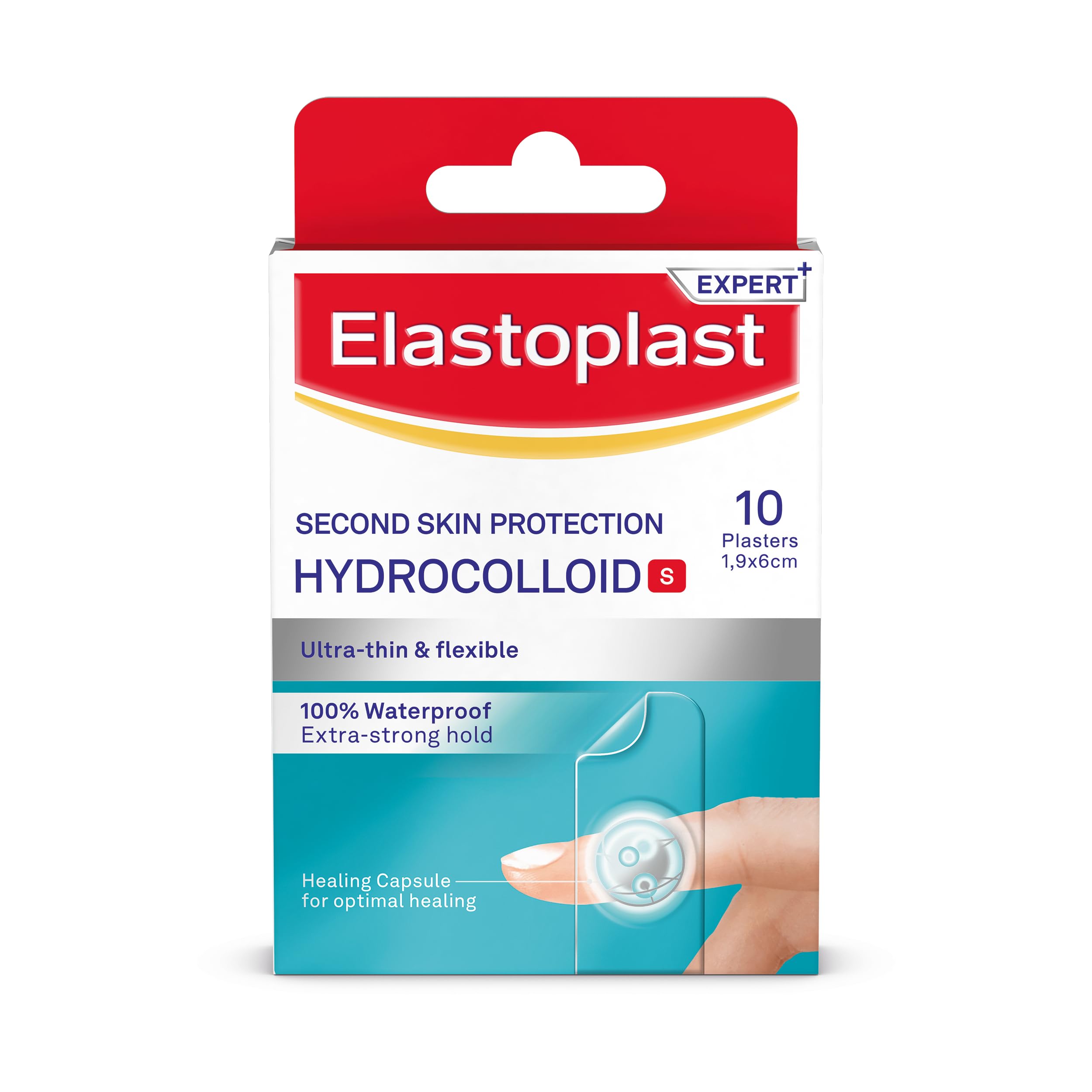 Elastoplast Hydrocolloid Wound Plasters Small (10 Bandages), Completely Waterpro