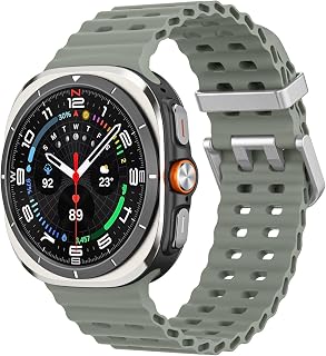 MoKo スポーツバンド Samsung Galaxy Watch Ultraバンド 47mm (2024) レディース メンズ 通気性 ソフトシリコン 防水 腕時計ストラップ アクセサリー Samsung Watch Ultraバンド用