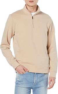 Amazon Essentials Men's Lightweight Mock Neck Quarter Zip French Terry Sweatshirt