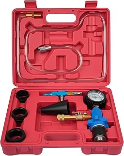 DAYUAN Cooling System Vacuum Purge Radiator Coolant Refill Tool Kit | Automotive Pneumatic Coolant Vacuum Refill Kit, 4 Adapter Sizes, Air Purge Cooling System, Fits Most Vehicles, Storage Case