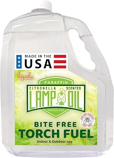 Hyoola Paraffin Citronella Lamp Oil, 1 Gallon | Insect and Mosquito Repellent - Smokeless Scented Paraffin Fluid for Indoor and Outdoor Lamp, Lantern and Oil Candle Use
