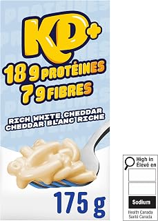 Kraft Dinner Protein Plus White Cheddar Macaroni & Cheese, 175 g Box
