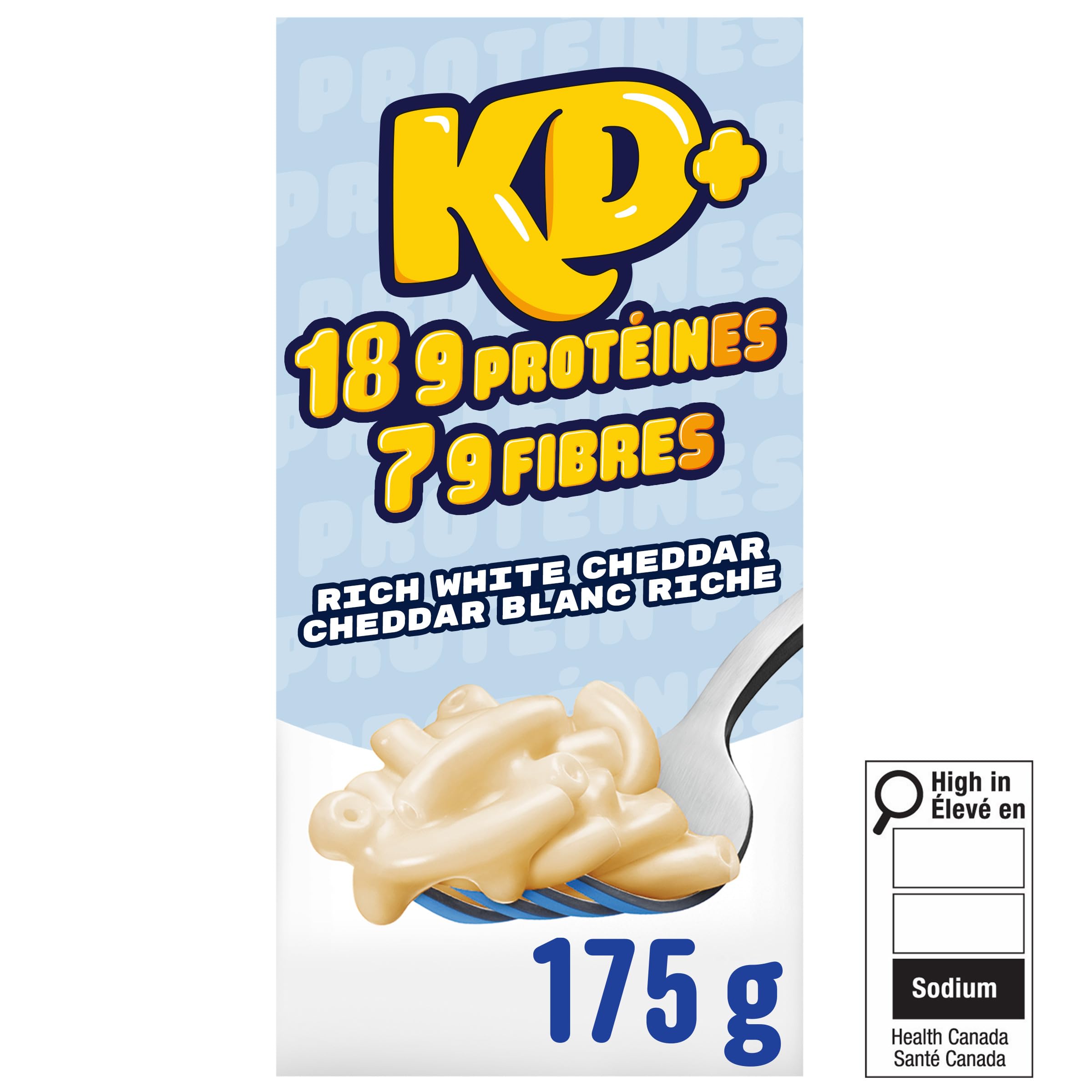 Kraft Dinner Protein Plus White Cheddar Macaroni & Cheese, 175 g Box