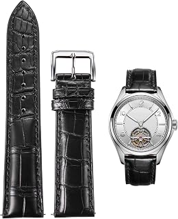 BINLUN Leather Strap Crocodile Engraved Straps Alligator Leather Embossed Genuine Leather Bracelet Man Woman Quick Release Needle Buckle Craft 18mm 19mm 20mm 21mm 22mm 24mm