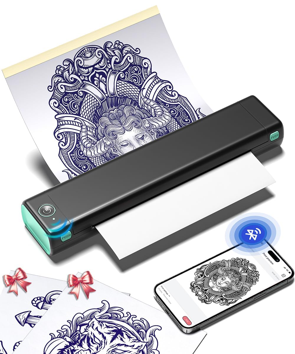 Phomemo M08F Tattoo Stencil Printer for Tattoo Artist & Beginner | Bluetooth Wir
