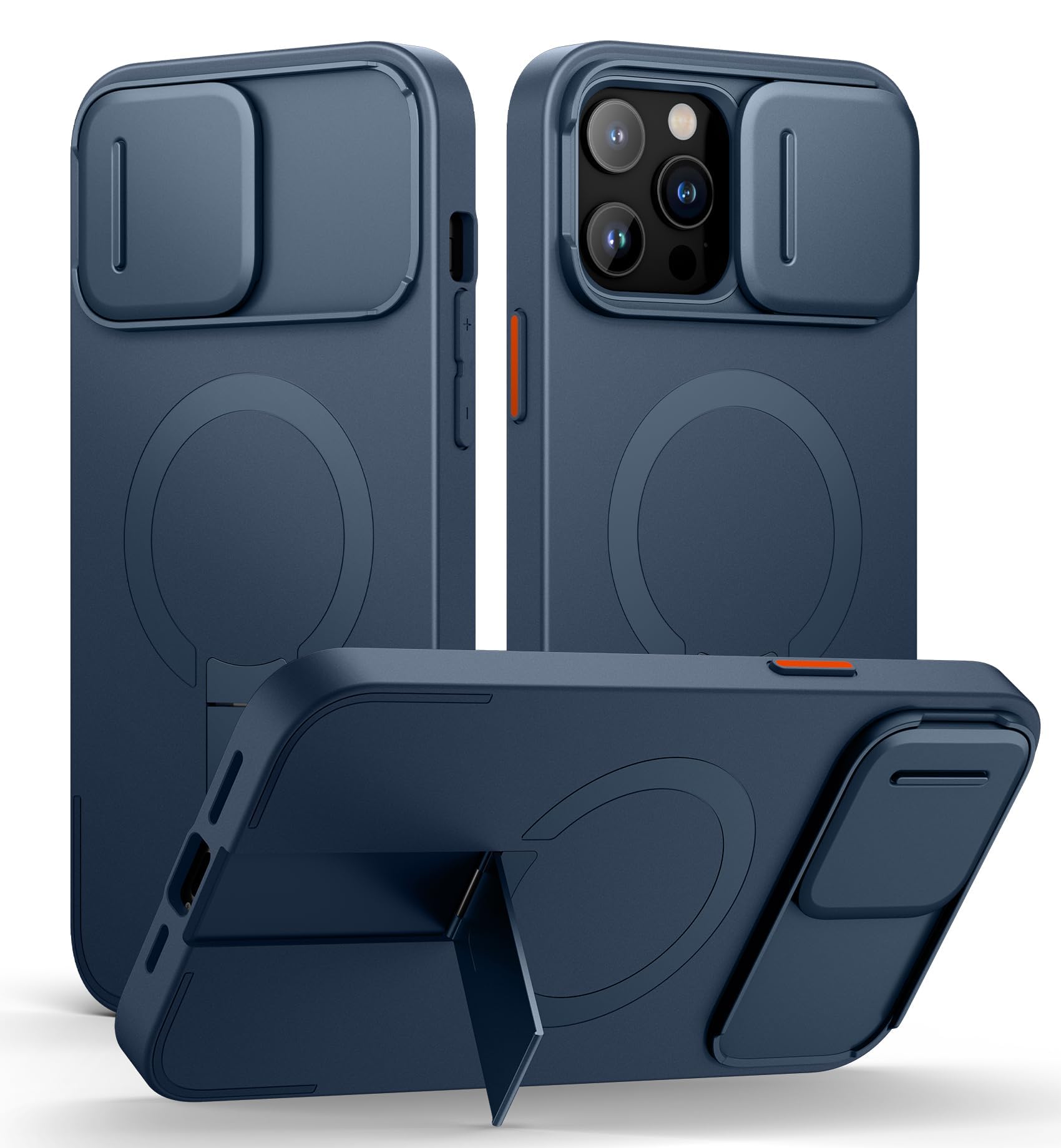 SURITCH for iPhone 13 Pro Max/12 Pro Max Case with Magnetic Camera Slide Cover a