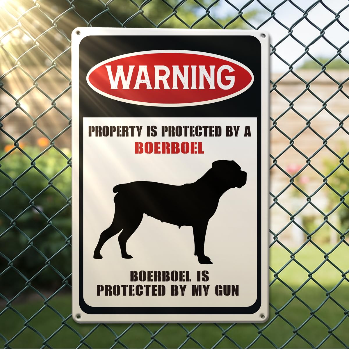 Boerboel Warning Metal Sign Dog Lover Funny Gift for Women Men Wall Decor 7x10.6