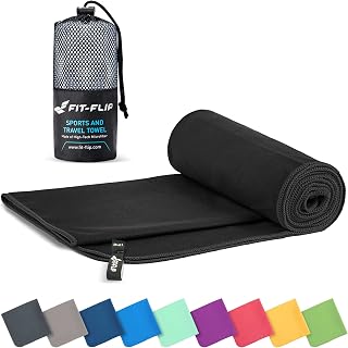 Fit-Flip Microfibre Towel - Compact and Ultralight - Gym Towels - The Perfect Large Beach Towel - Ideal for Travel, Sports and Swimming Pool