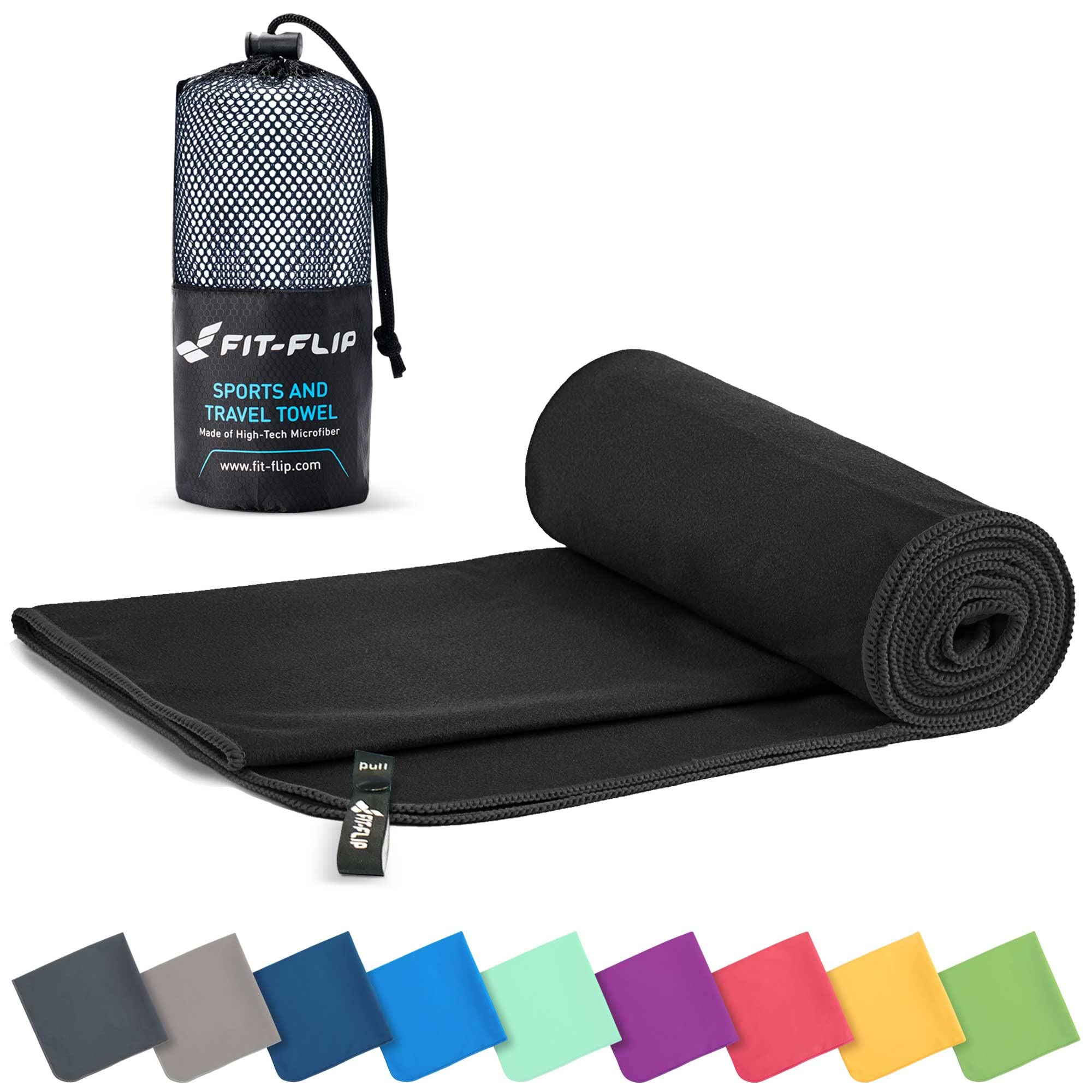 Fit-Flip Microfibre Towel - Compact and Ultralight - Gym Towels - The Perfect La