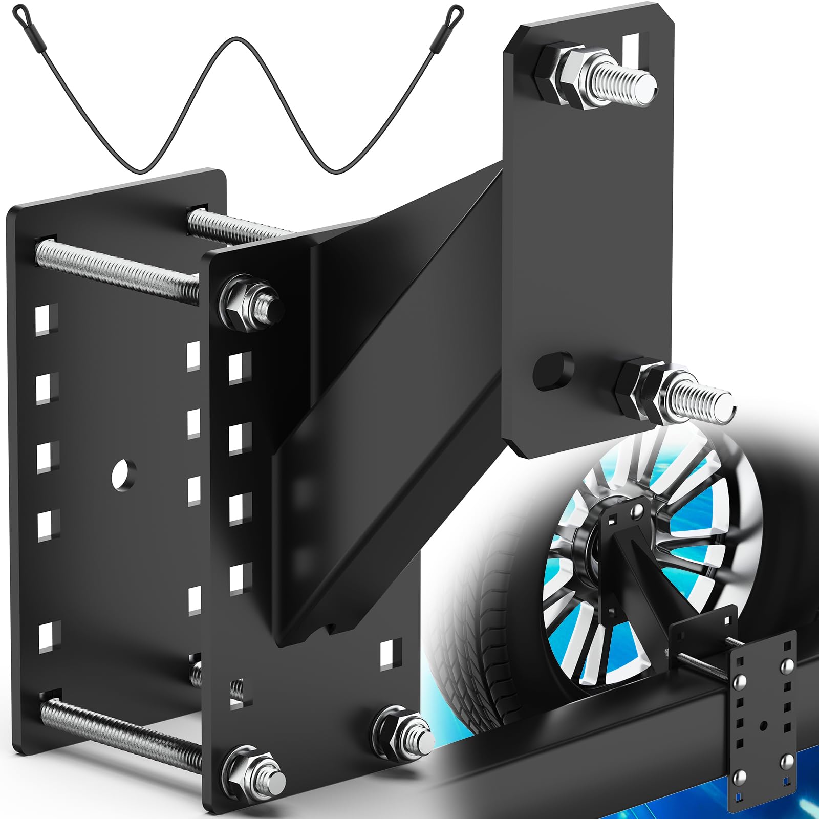 WELLUCK Trailer Spare Tire Mount Carrier, Spare Tire Carrier Holder for Utility 