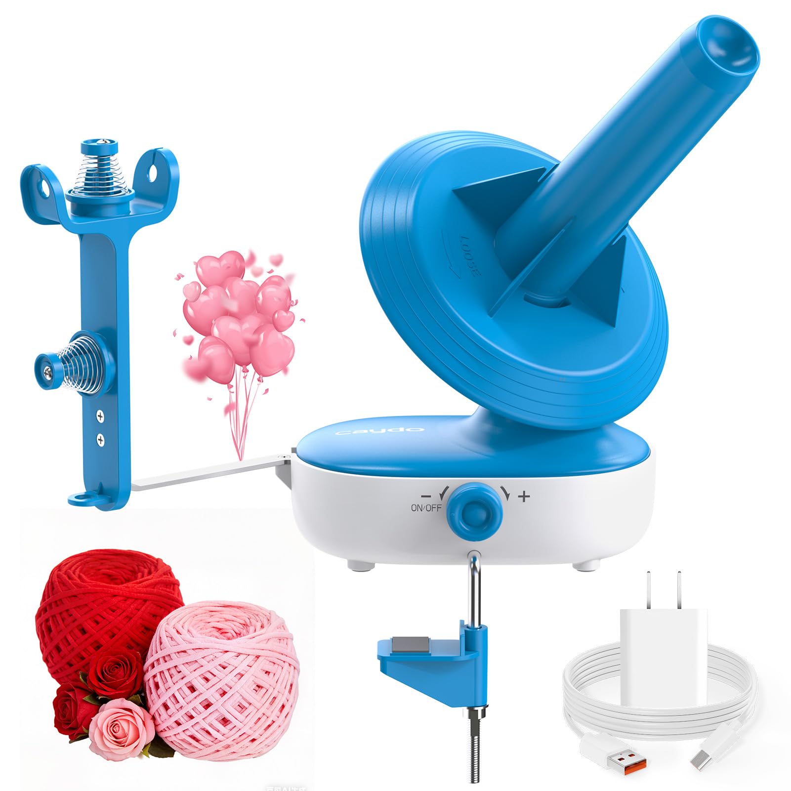 Caydo A1 Max Electric Yarn Winder, 10oz Large Capacity Auto Yarn Spinner | Dual-