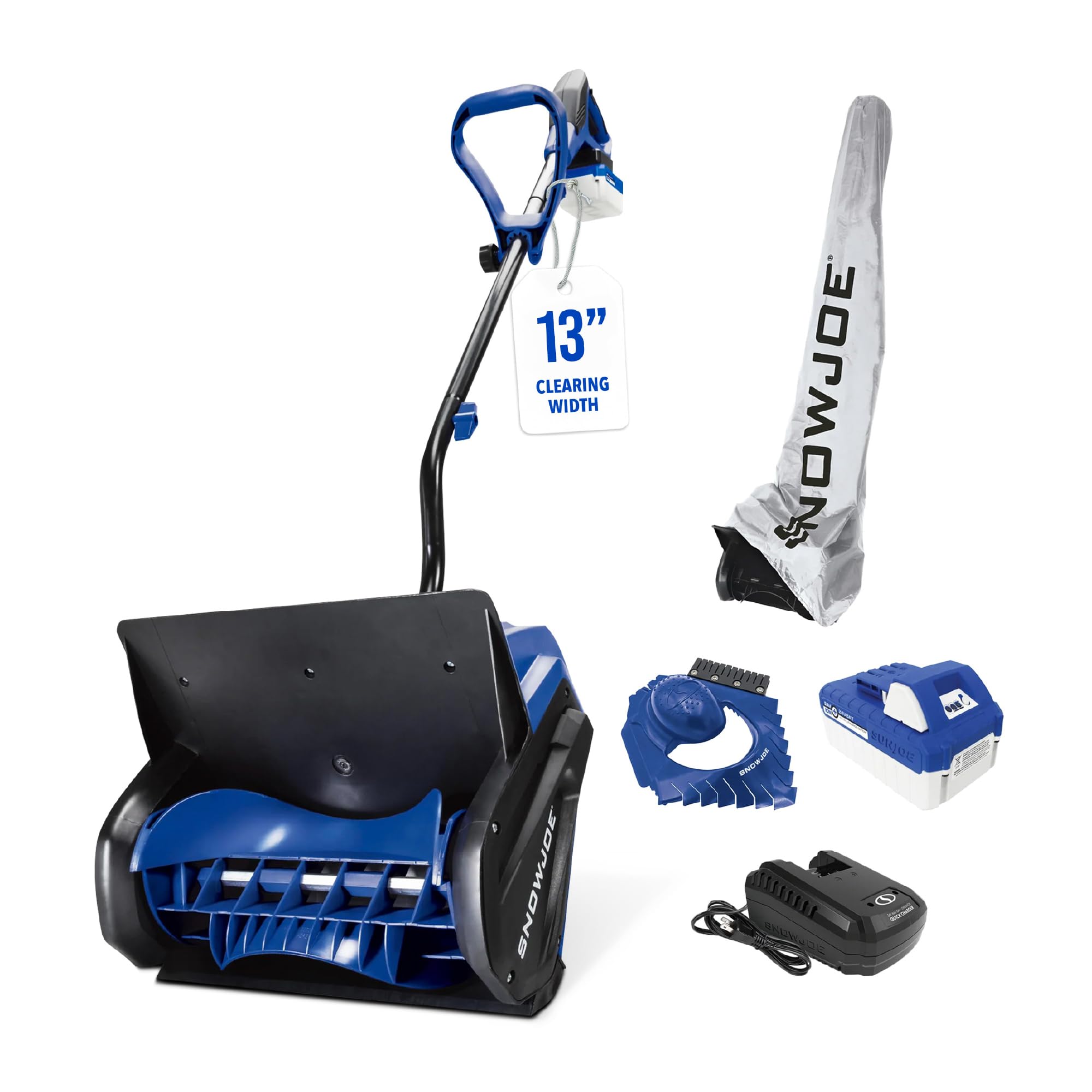 Snow Joe 24V Cordless Snow Shovel Kit with Cover and Scraper, 24V-SS13-TV1 | 13 