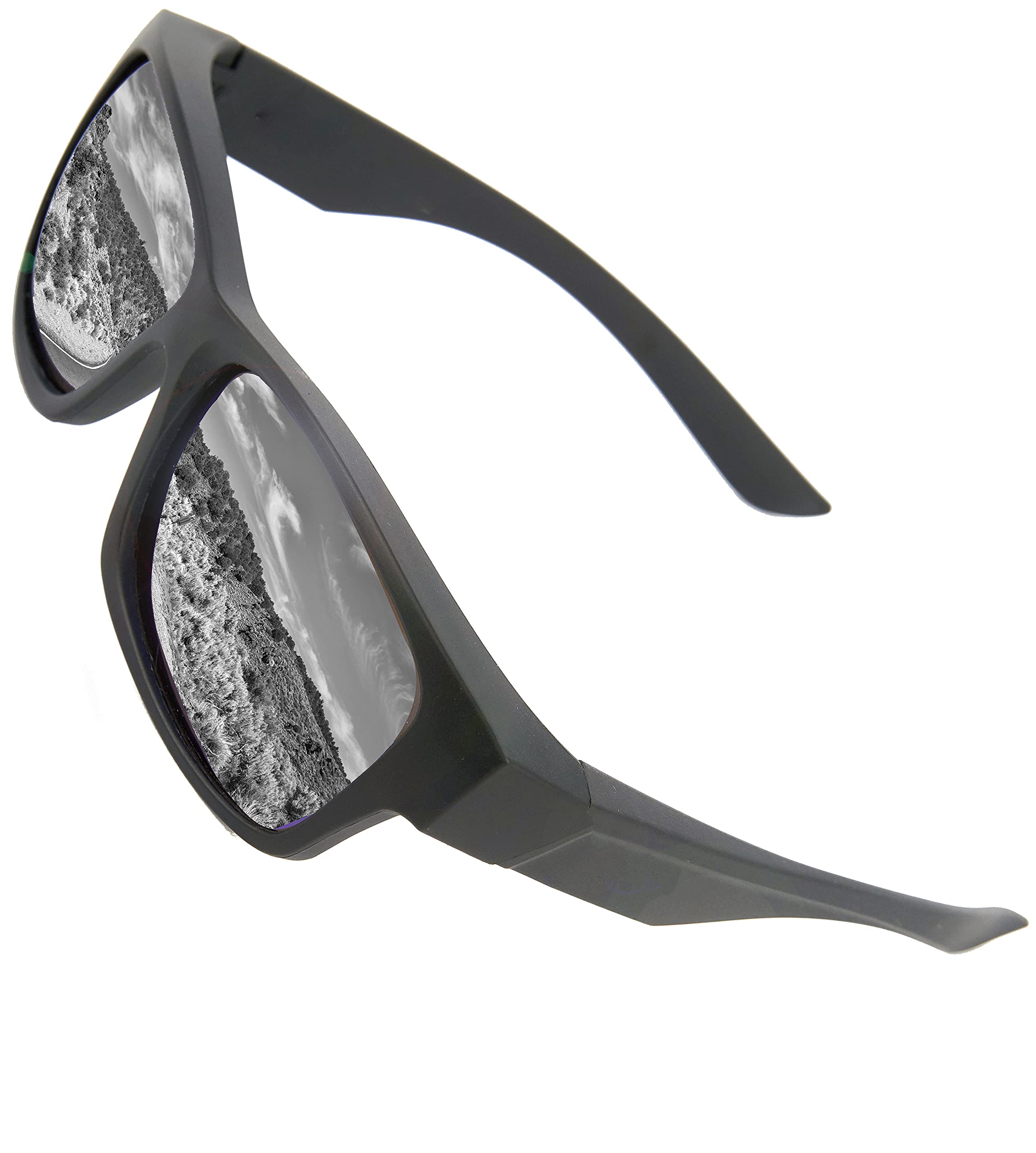 BLUE CUT Fit Over Polarized Sunglasses Driving Clip-on Over Glasses, Solar Shiel