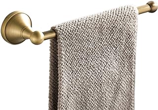Flybath Towel Holder Brushed Brass Antique Wall Mount for Bathroom 11.4Inch