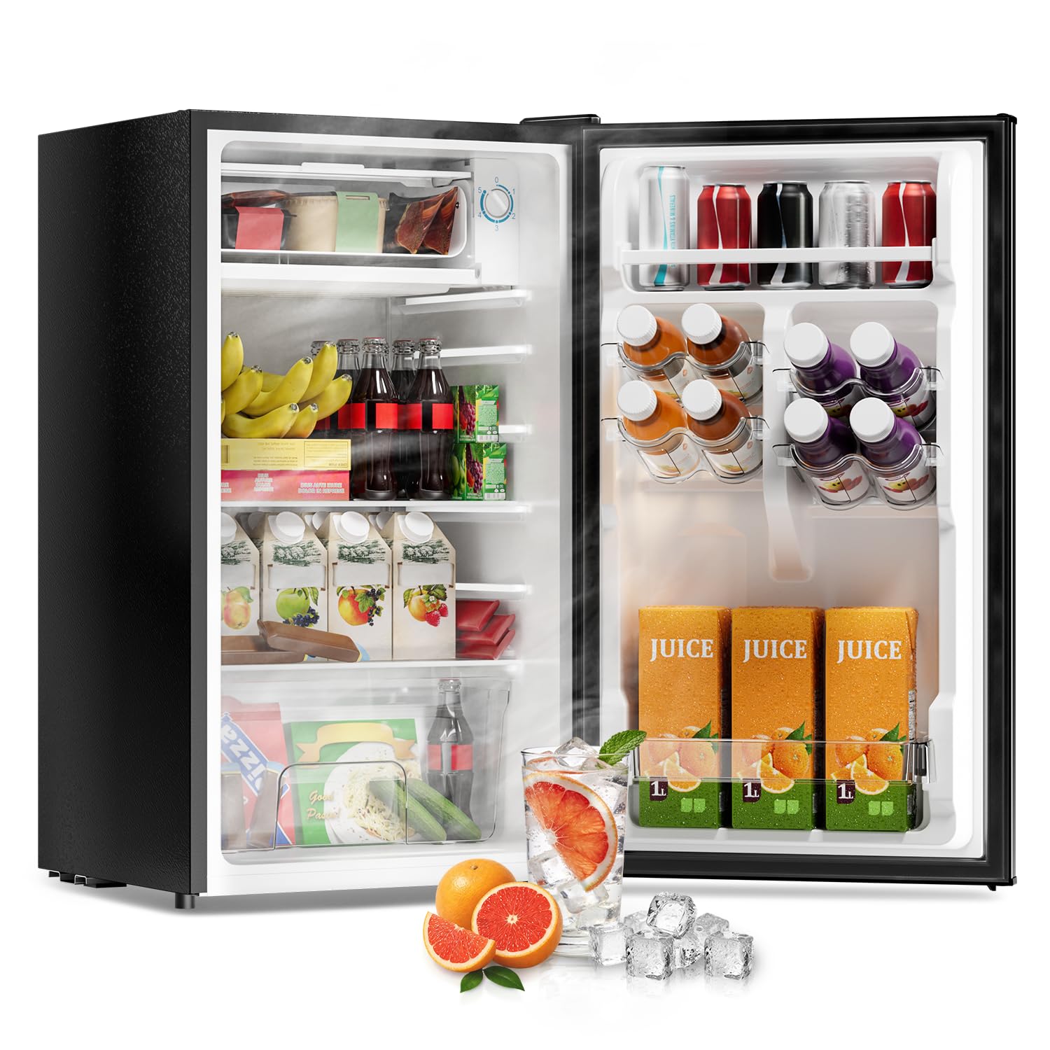 Frostorm 3.2 Cu Ft Mini Fridge with Freezer, Single Door Upright Freezer | Energ