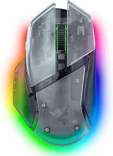 Razer Basilisk V3 Pro 35K Wireless Gaming Mouse, Phantom White | HyperScroll Tilt Wheel, 35K DPI Optical Sensor Gen 2, 13 Customizable Controls, RGB, Optical Switches Gen 3, 140 Hr Battery