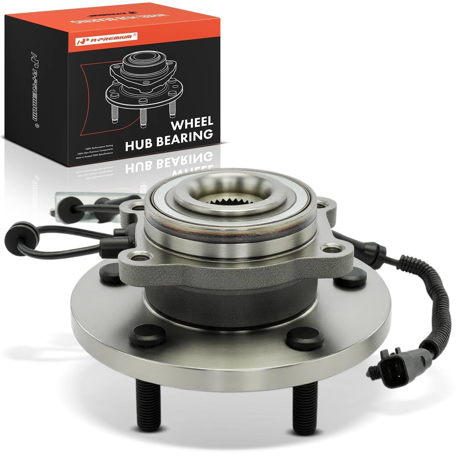 A-Premium Front Wheel Bearing and Hub Assembly with ABS & 5-Lug | Compatible wit