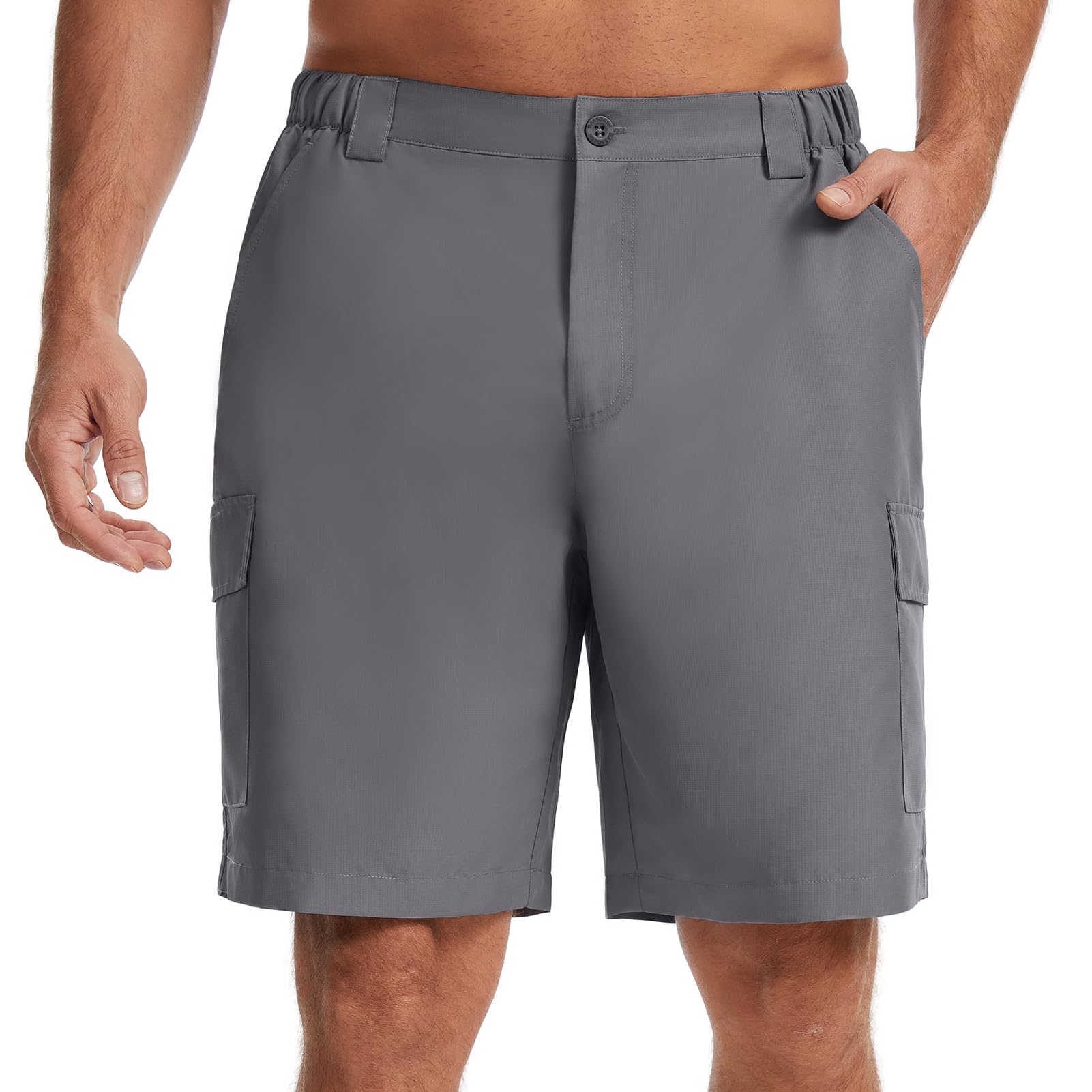 Bassdash FP11M – Short cargo de randonnée pour homme à séchage rapide, UPF 50+, 