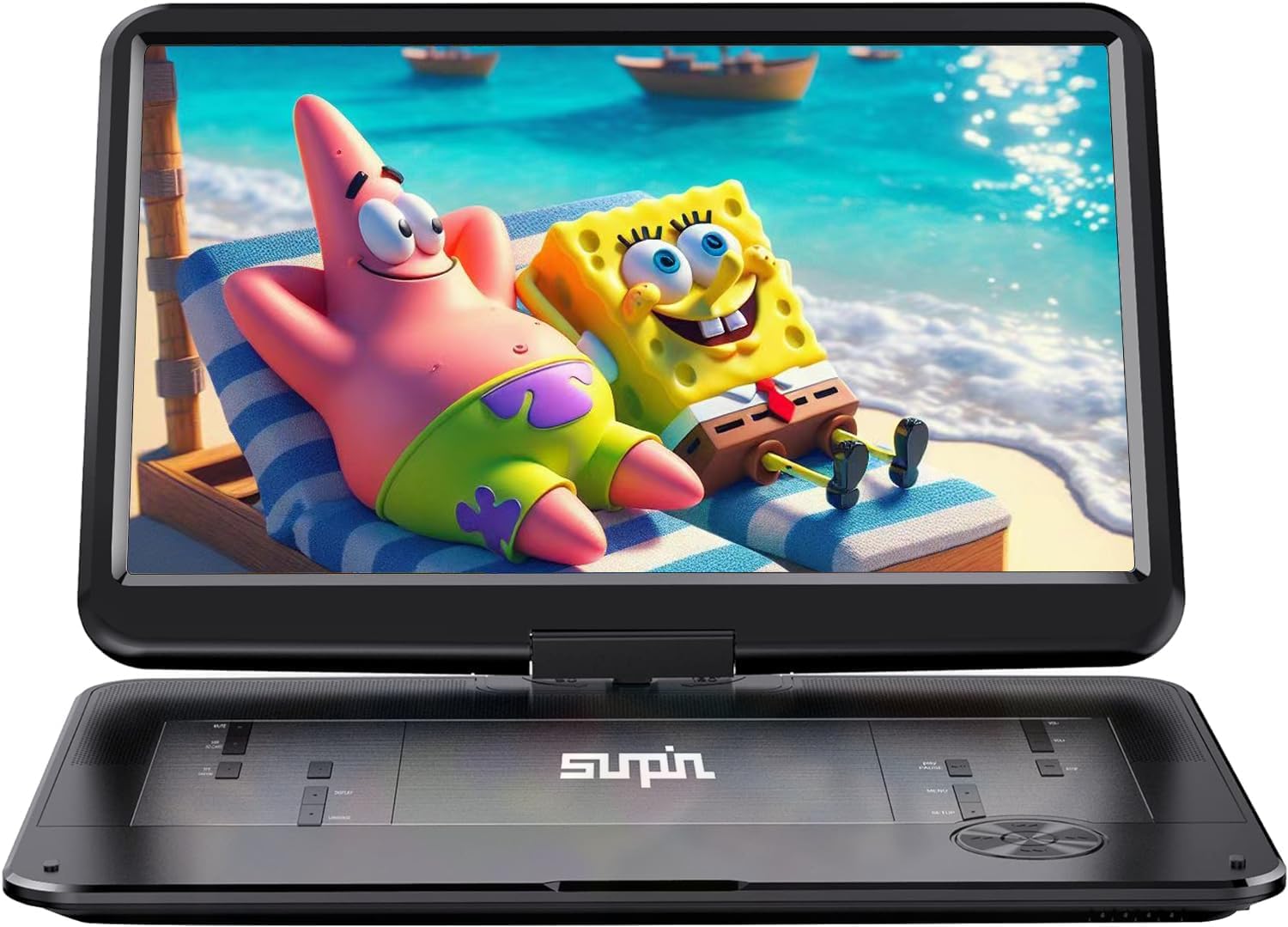 SUNPIN 17.5" Portable DVD Player with 15.6"HD Swivel Screen, 6-Hour Battery | Re
