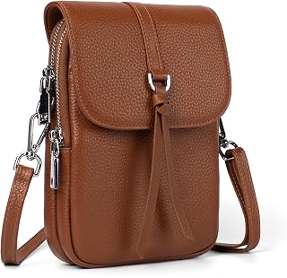befen Genuine Leather Small Crossbody Bags for Women, Cell Phone Purse Cross body Bag Purse with RFID Card Slots
