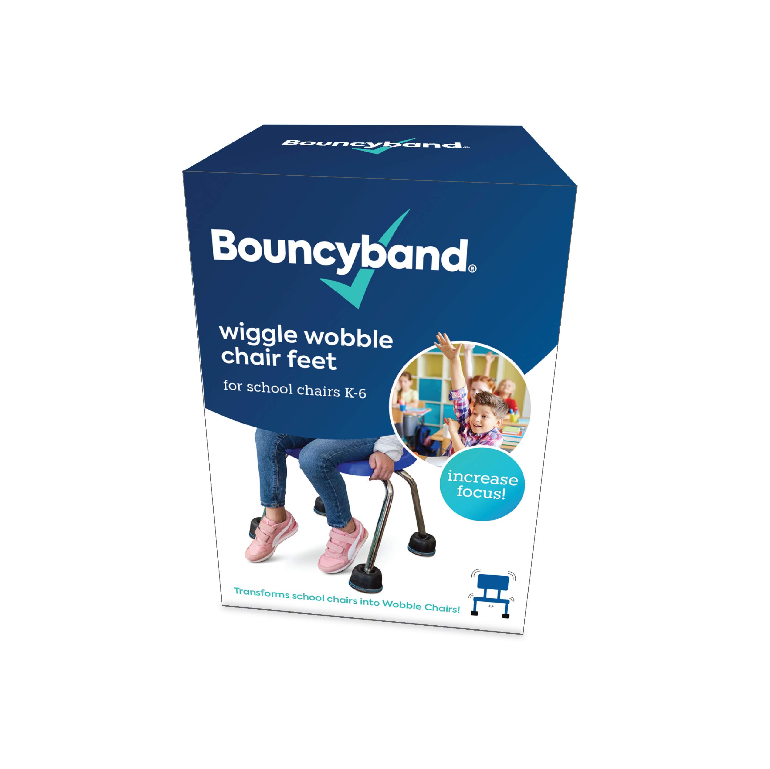Bouncyband Wiggle Wobble Chair Feet | Wobble Chair Feet for Classroom Help Impro