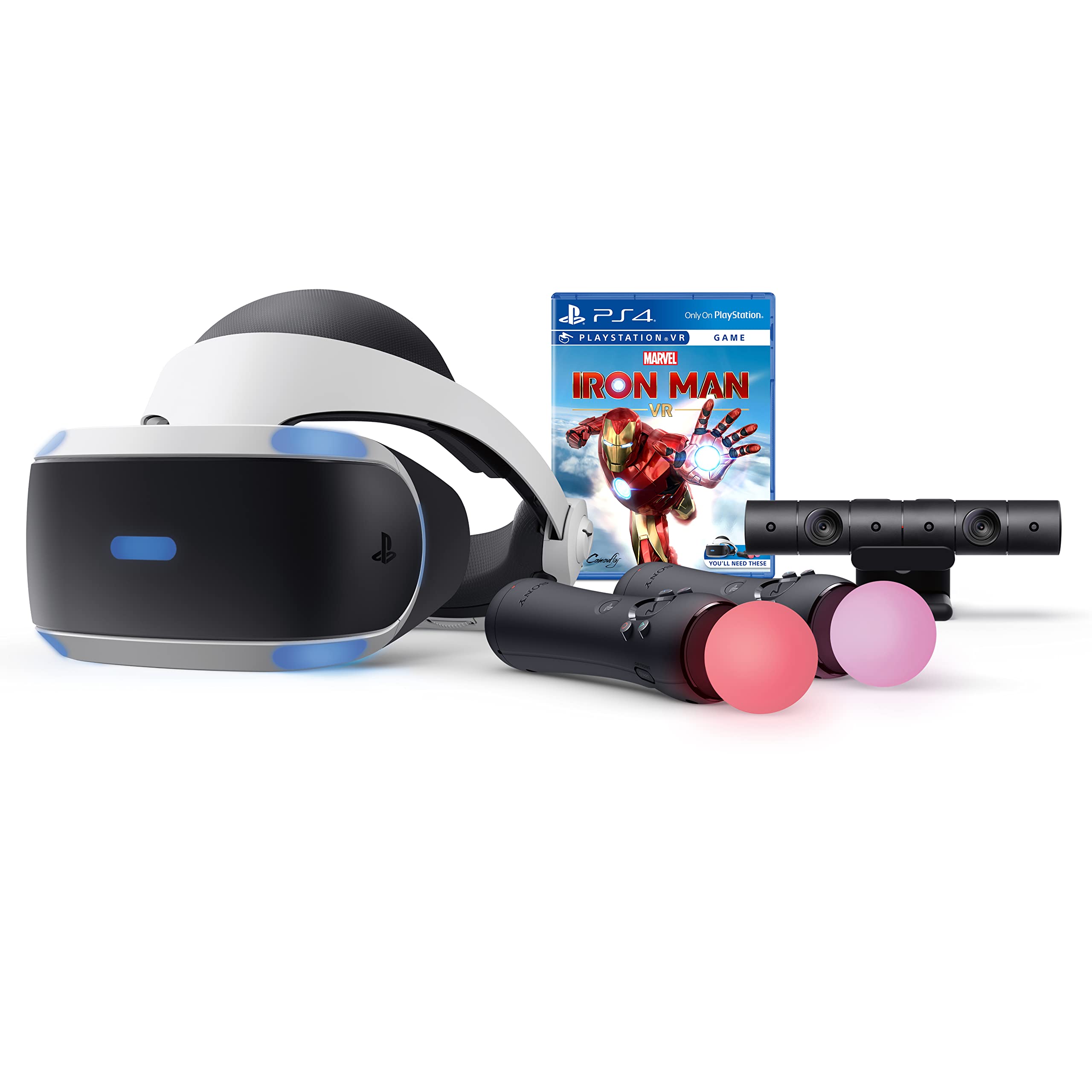 Sony Playstation VR Marvel's Iron Man Bundle, White: Playstation VR Headset, Cam