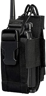 VIPERADE Radio Holster MOLLE Radio Pouch Universal Walkie Talkie Pouch | Horizontal & vertical carry for belt vest backpack, adjust pouch with elastic cord and side release buckle for secure hold